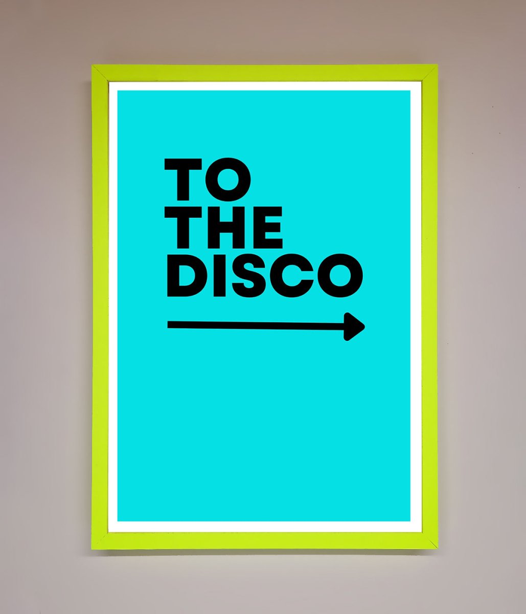 To The Disco Blue Framed Poster