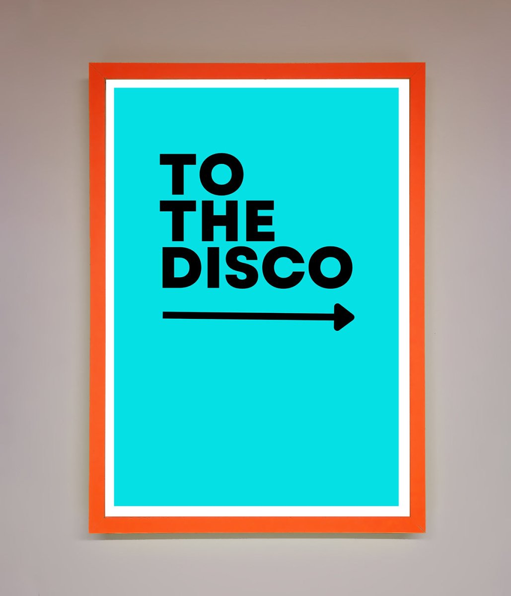 To The Disco Blue Framed Poster