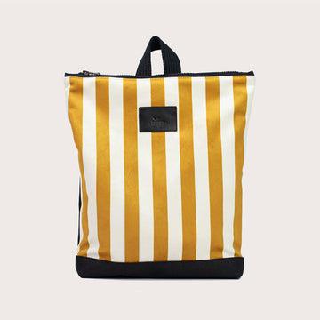 Kids' Stylish Mustard Striped Backpack – Durable & Comfortable by Muni at brixbailey.com