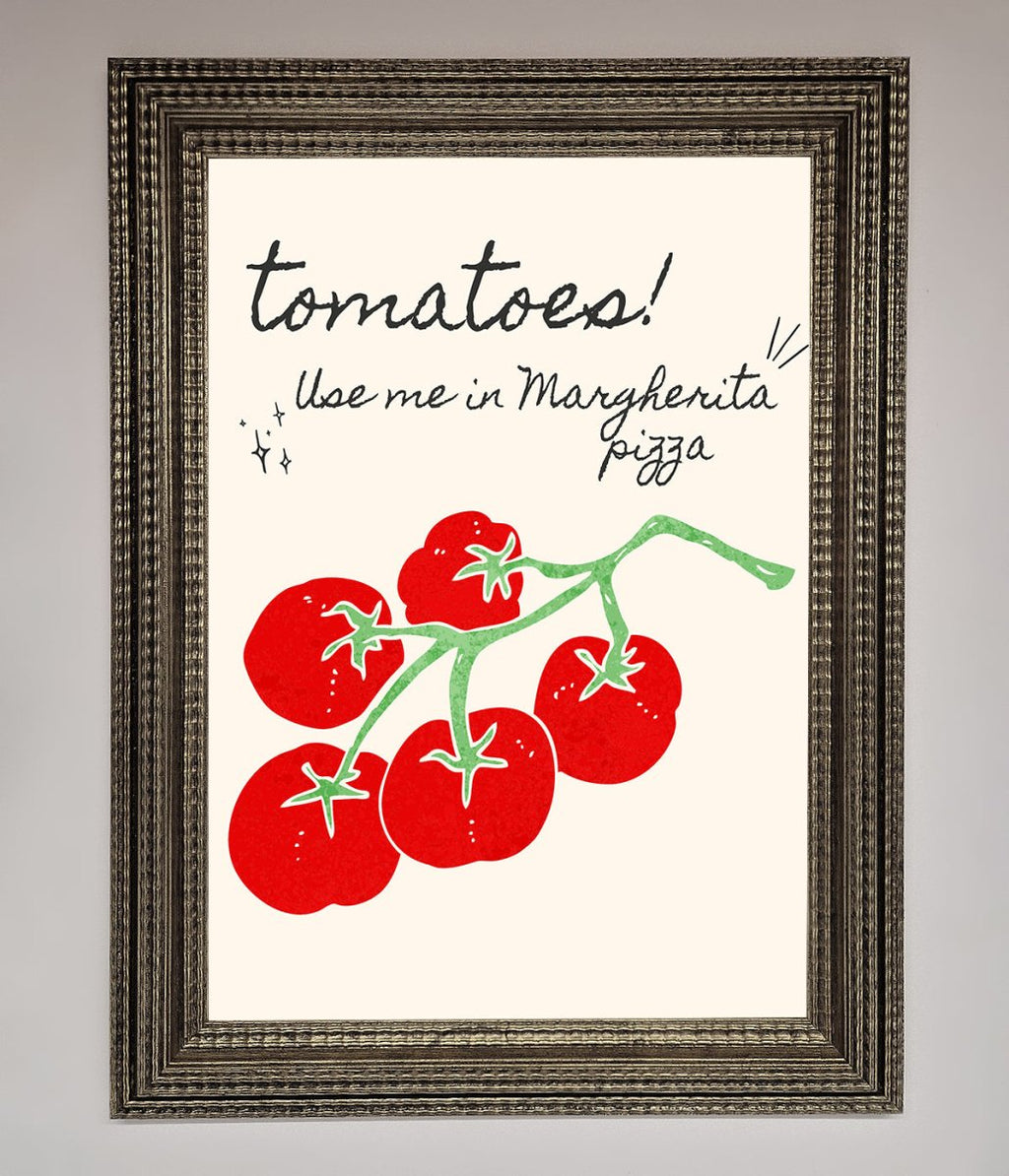 Tomatoes For Pizza Framed Poster