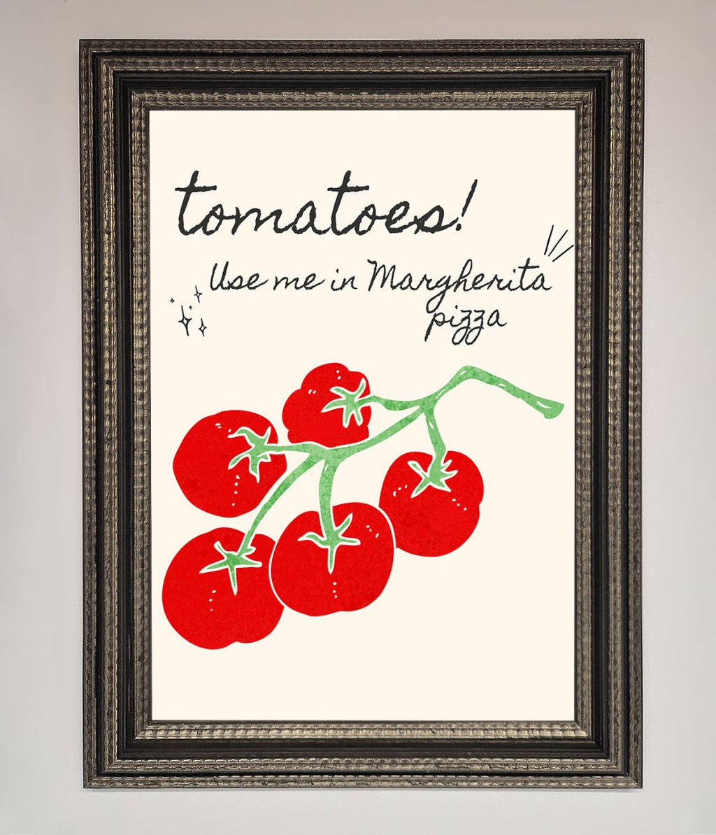 Tomatoes For Pizza Framed Poster