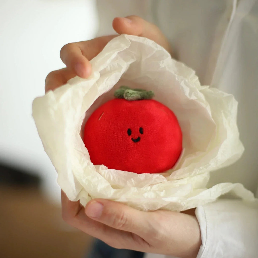 Tomato Plush Bag Charm in Red and Green