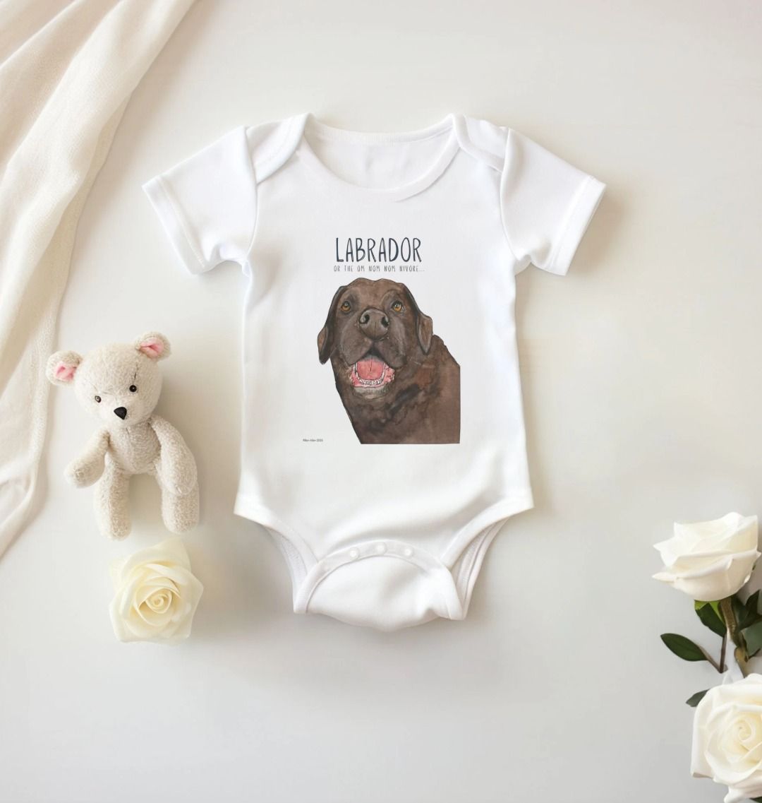 Tiny Tums & Big Crumbs – The Chocolate Labrador Bodysuit