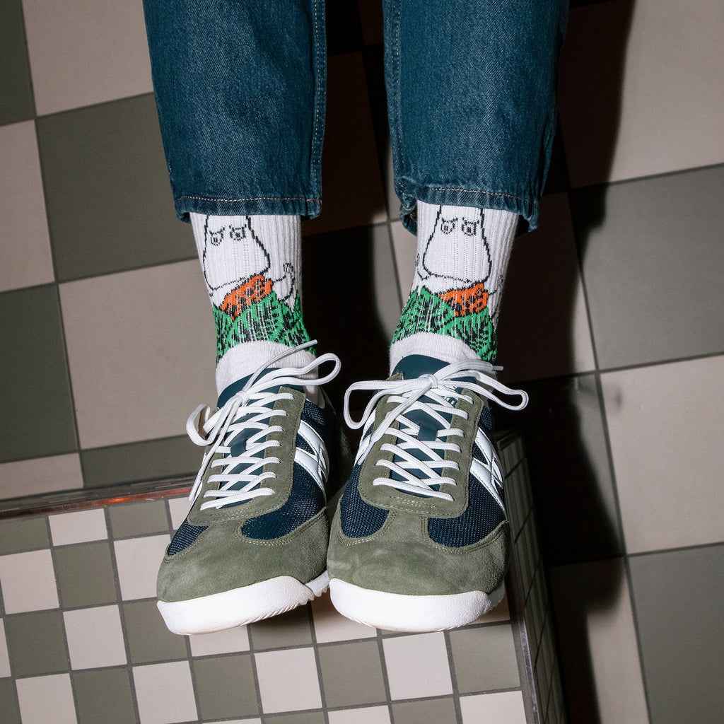 Moomin Jungle Men's Retro Socks - White