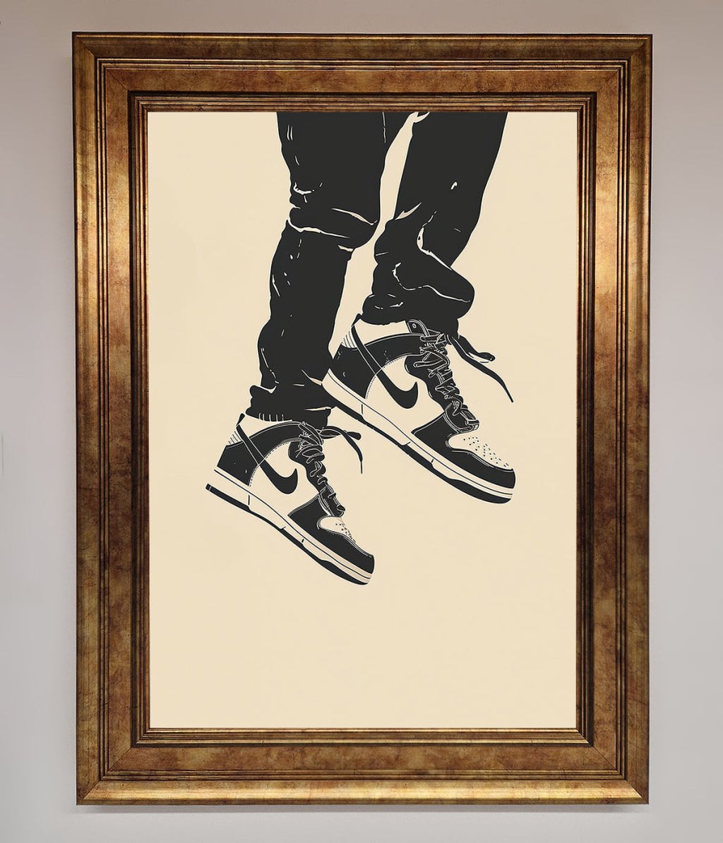 Trainers Bouncing Framed Wall Art