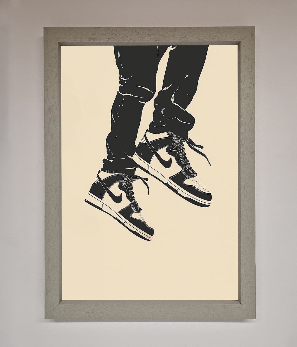 Trainers Bouncing Framed Wall Art