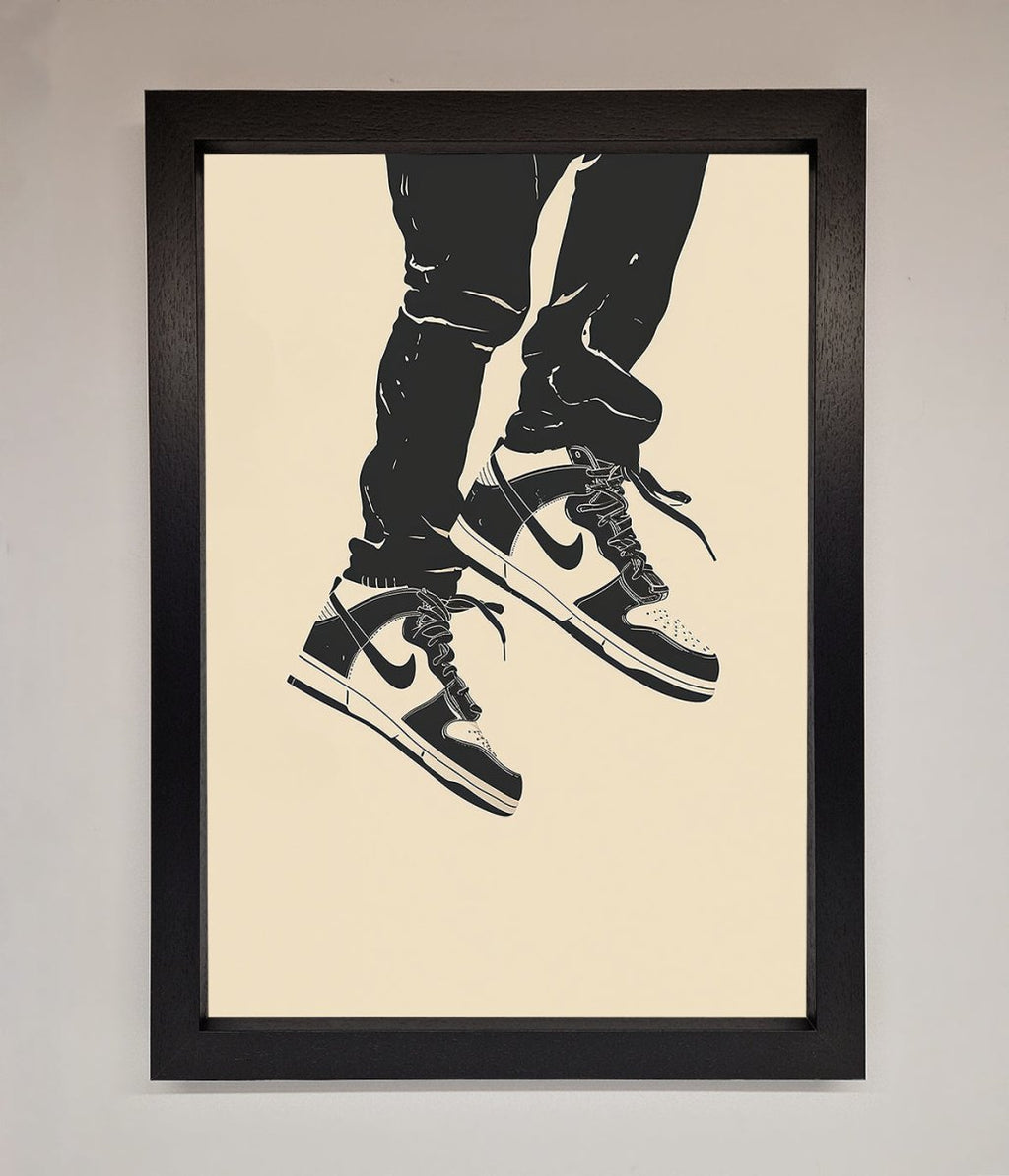 Trainers Bouncing Framed Wall Art