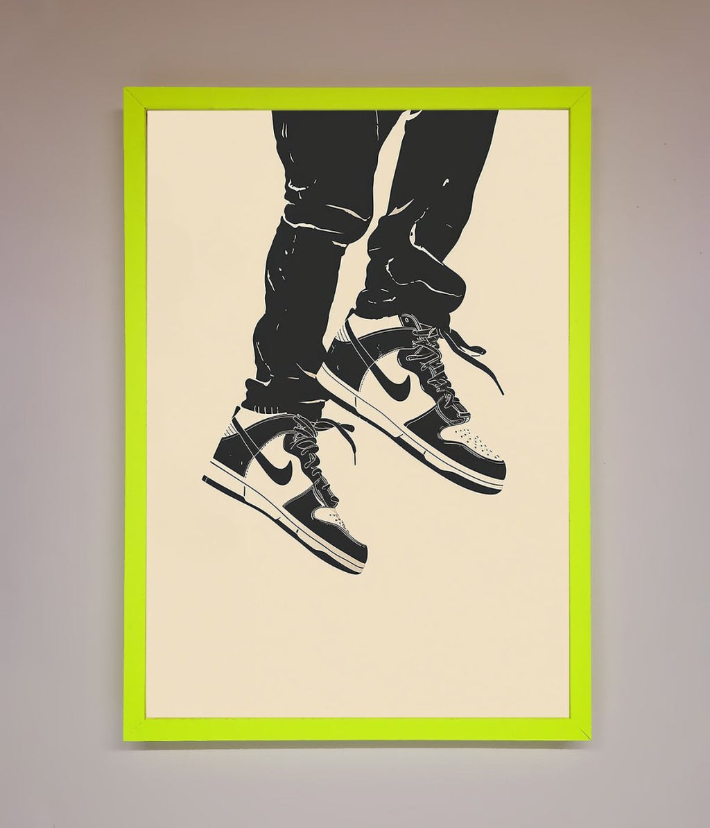 Trainers Bouncing Framed Wall Art