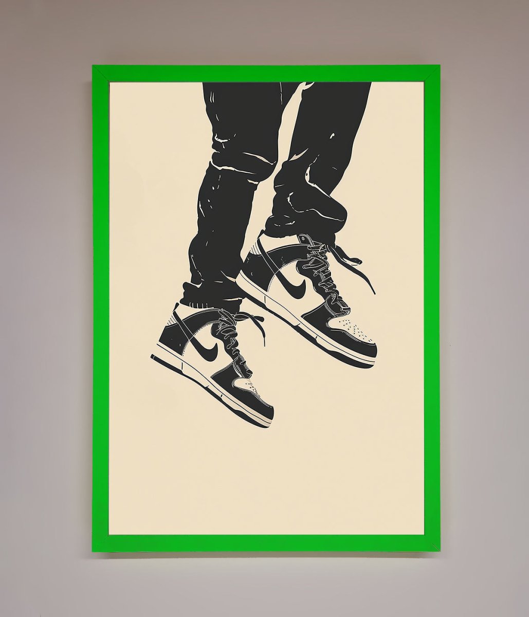Trainers Bouncing Framed Wall Art
