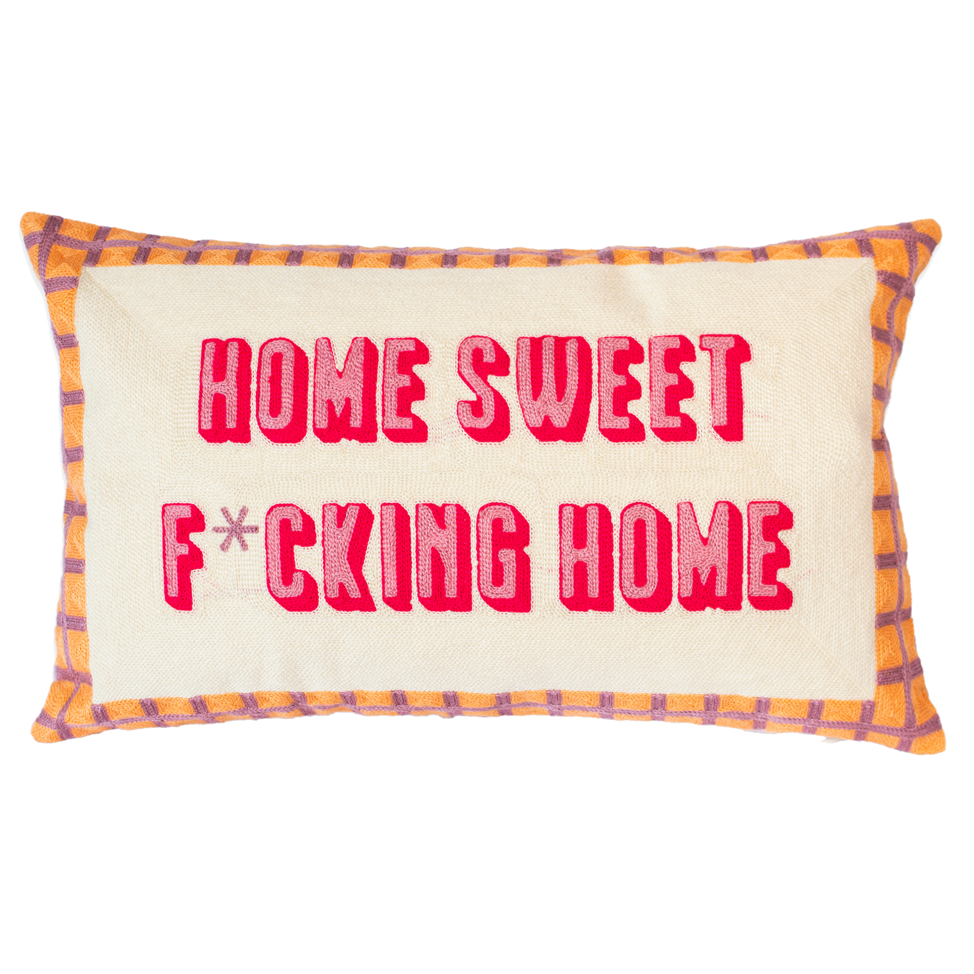 Home Sweet F*cking Home Needlepoint Cushion