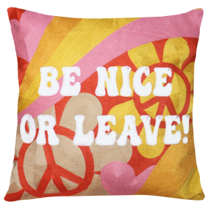 Be Nice or Leave Needlepoint Cushion
