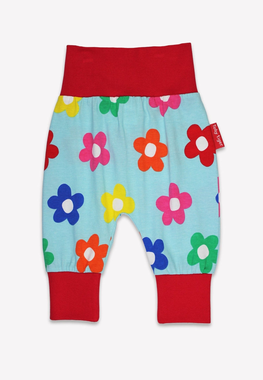 Organic Rainbow Bloom Print Yoga Pants for Kids