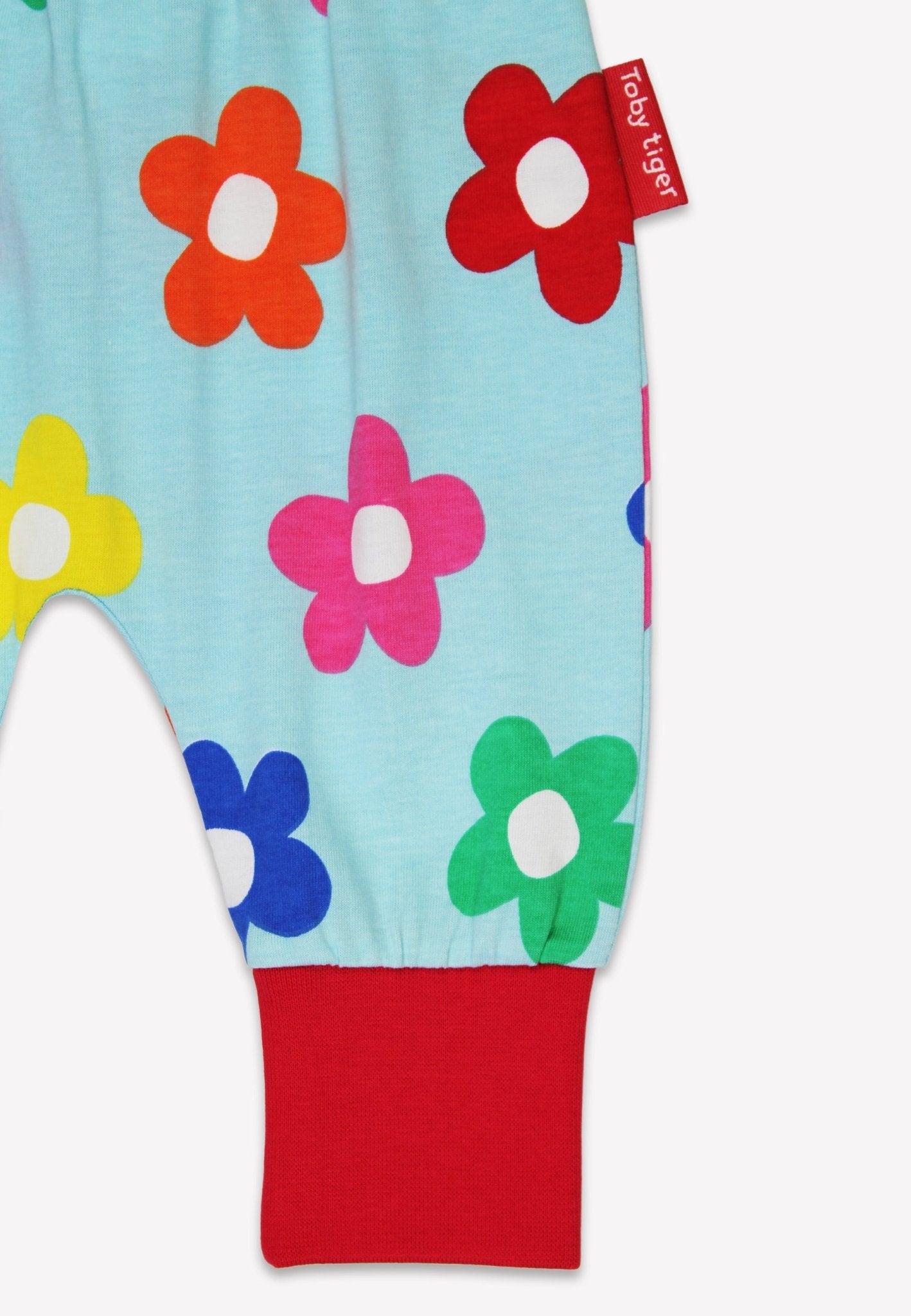 Organic Rainbow Bloom Print Yoga Pants for Kids