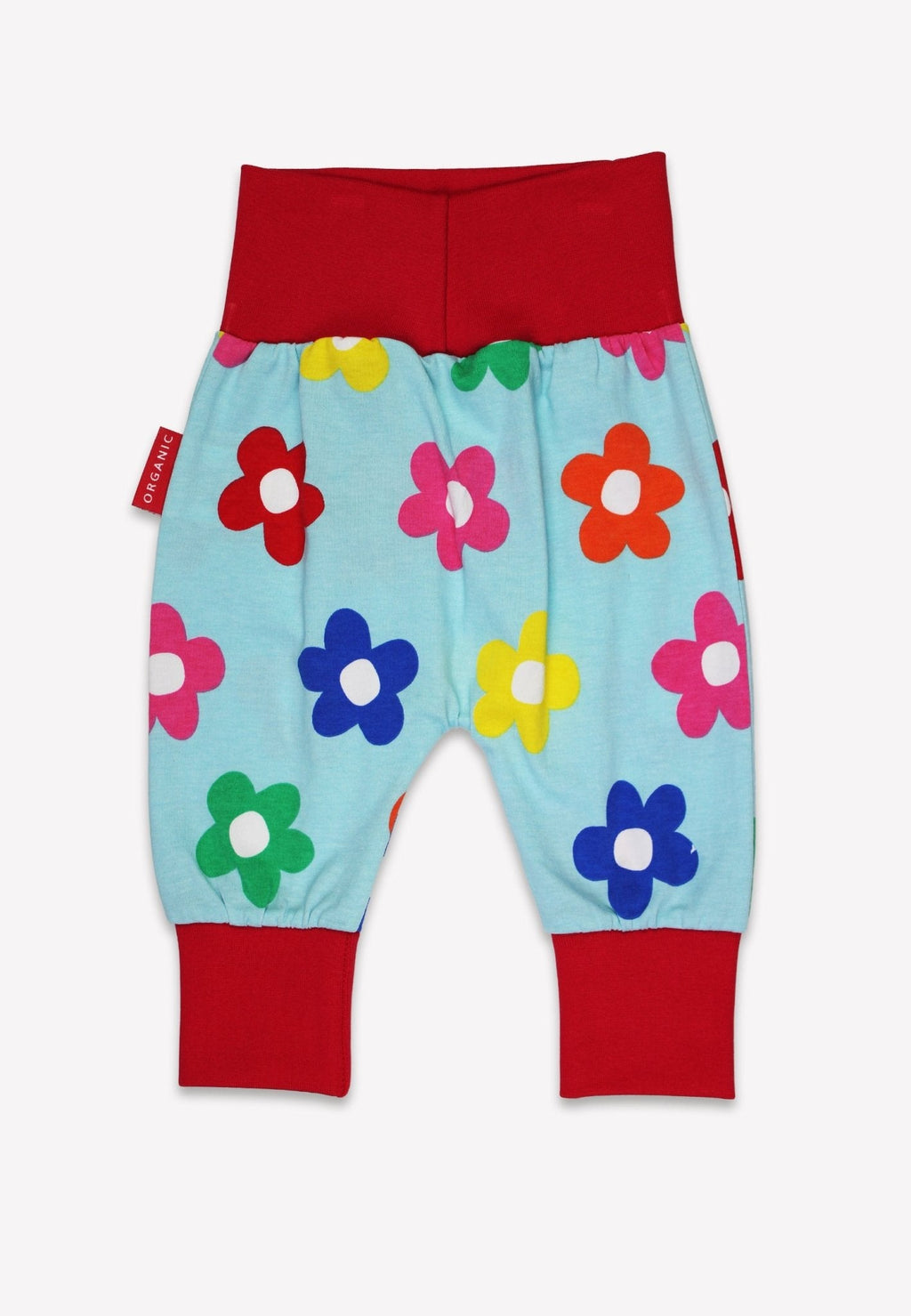 Organic Rainbow Bloom Print Yoga Pants for Kids