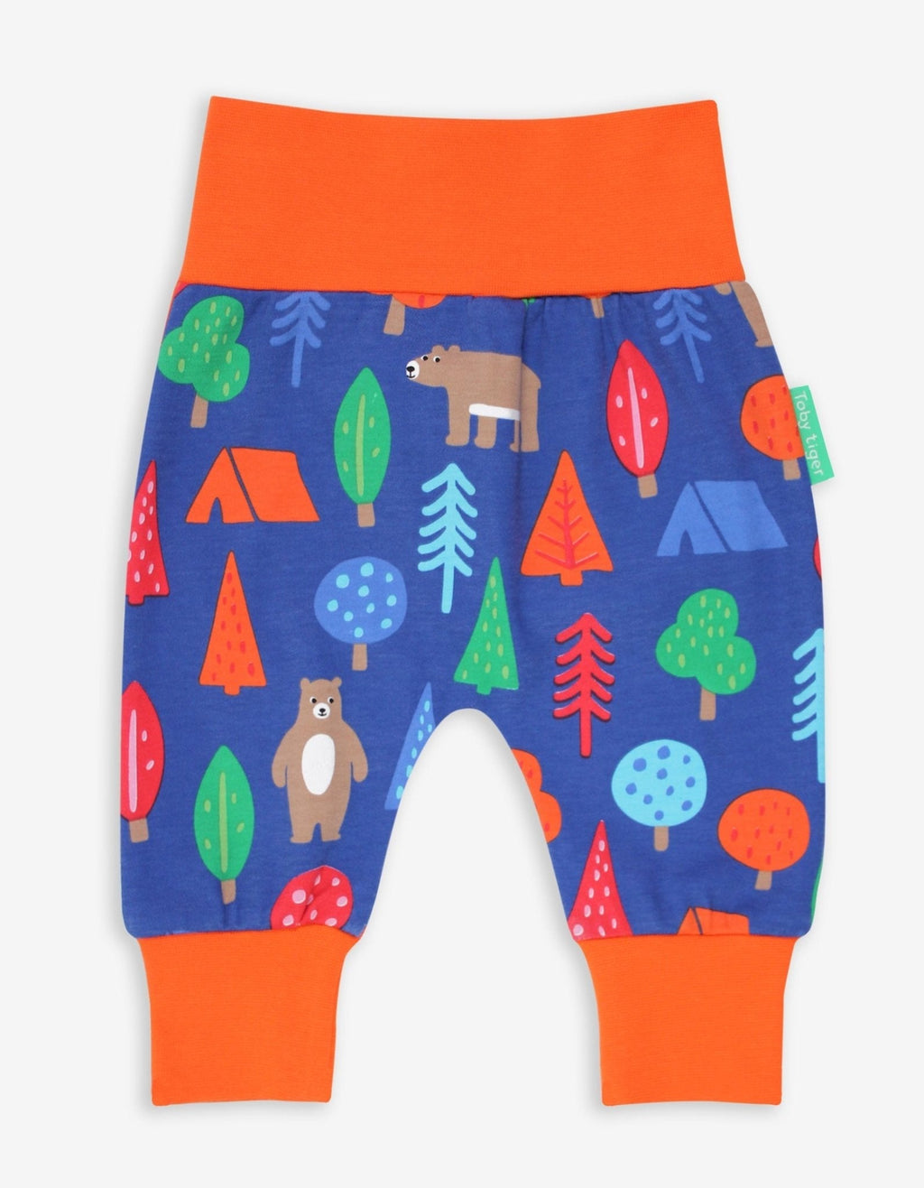 Organic Camping Bear Print Yoga Pants for Kids