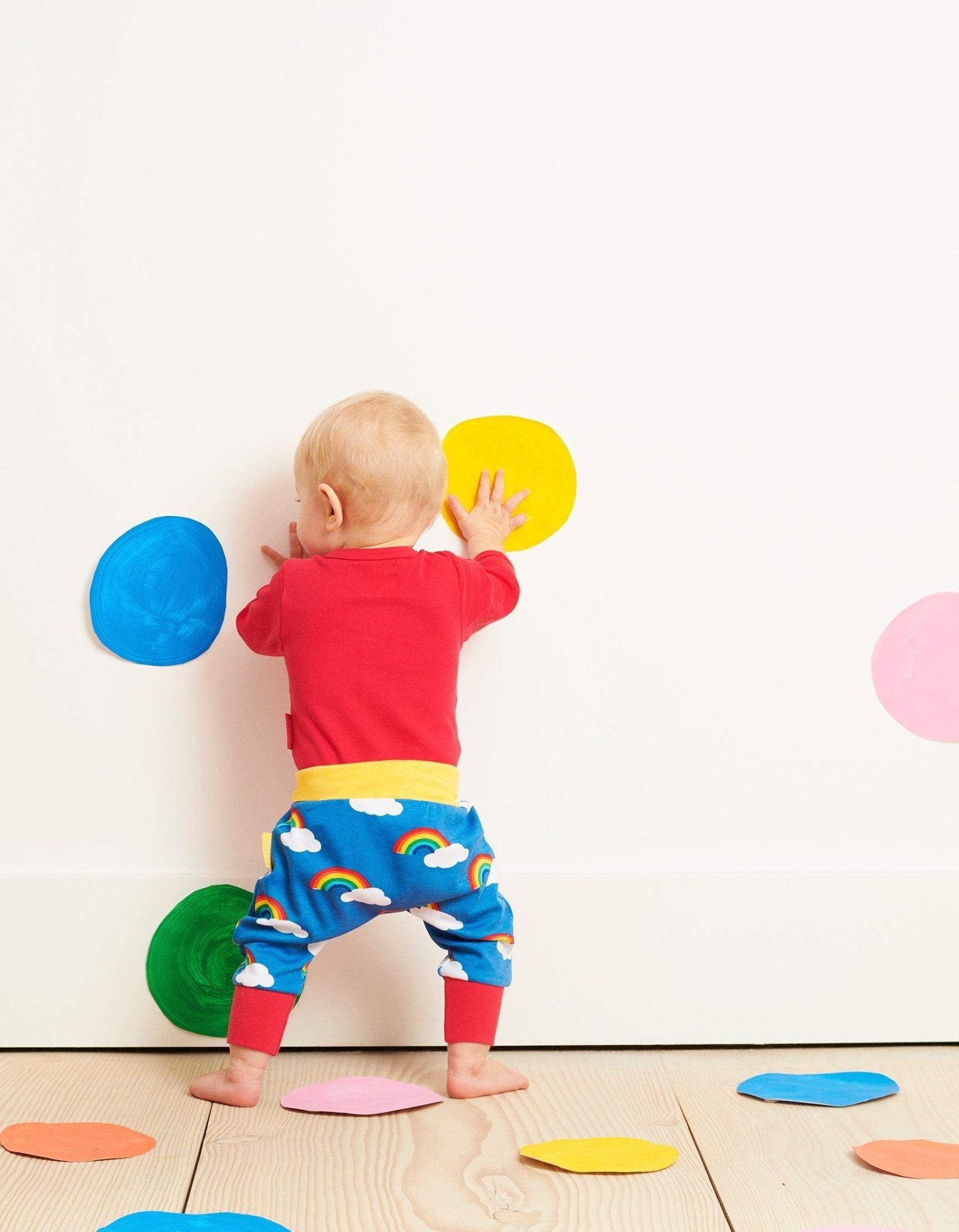 Organic Multi Rainbow Yoga Pants for Kids