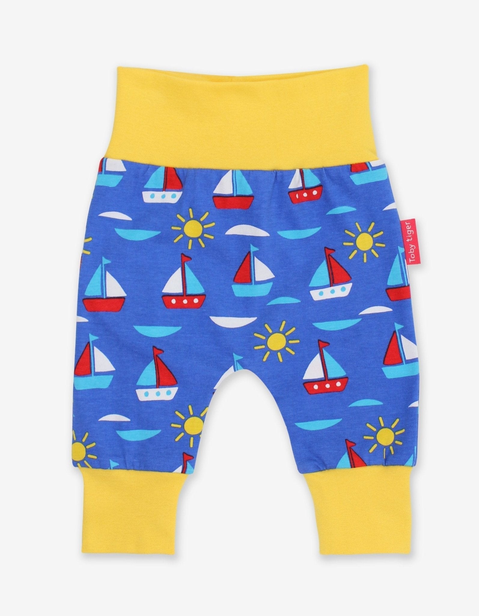 Organic Boat Print Yoga Pants for Kids