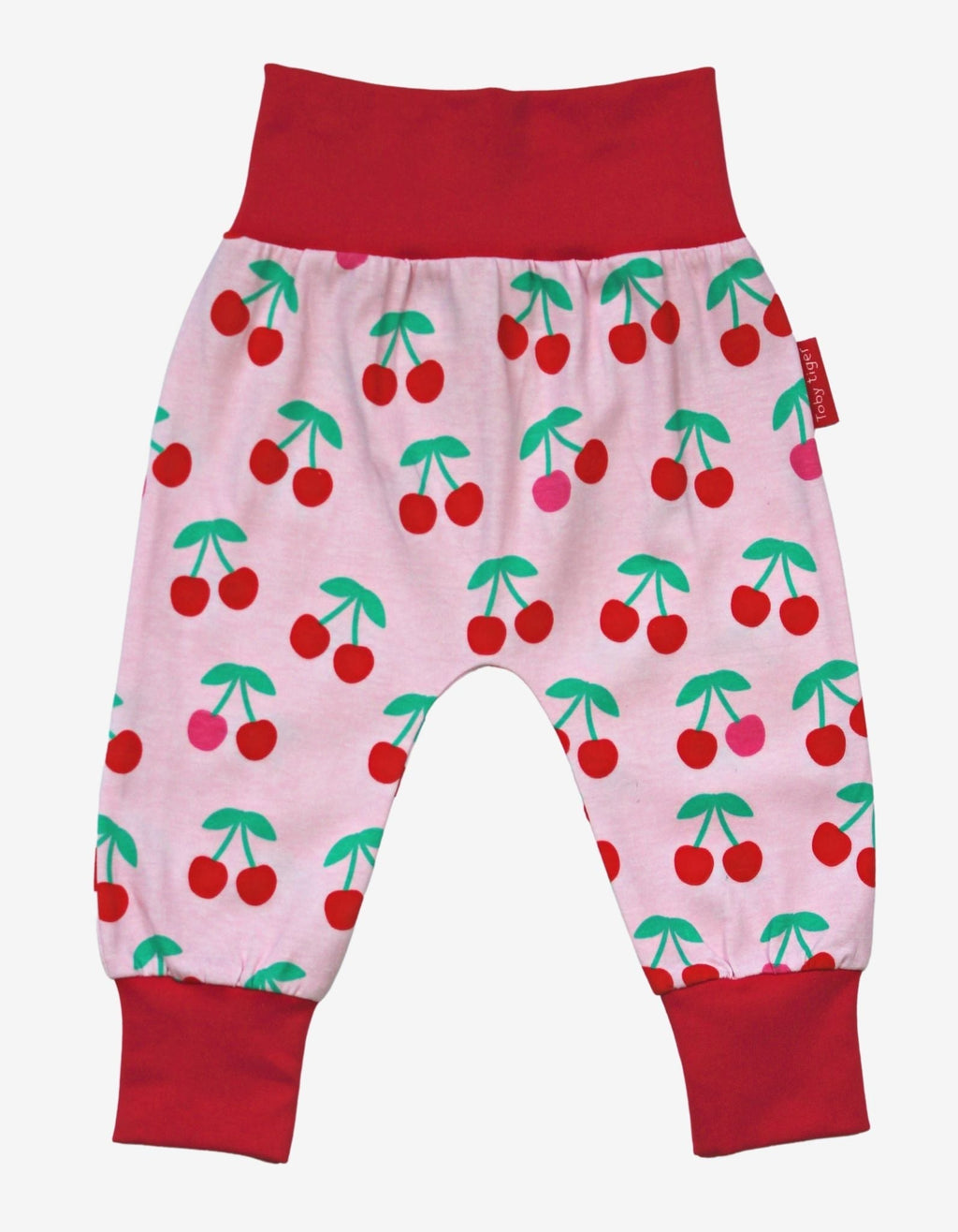 Organic Cherry Print Yoga Pants for Kids