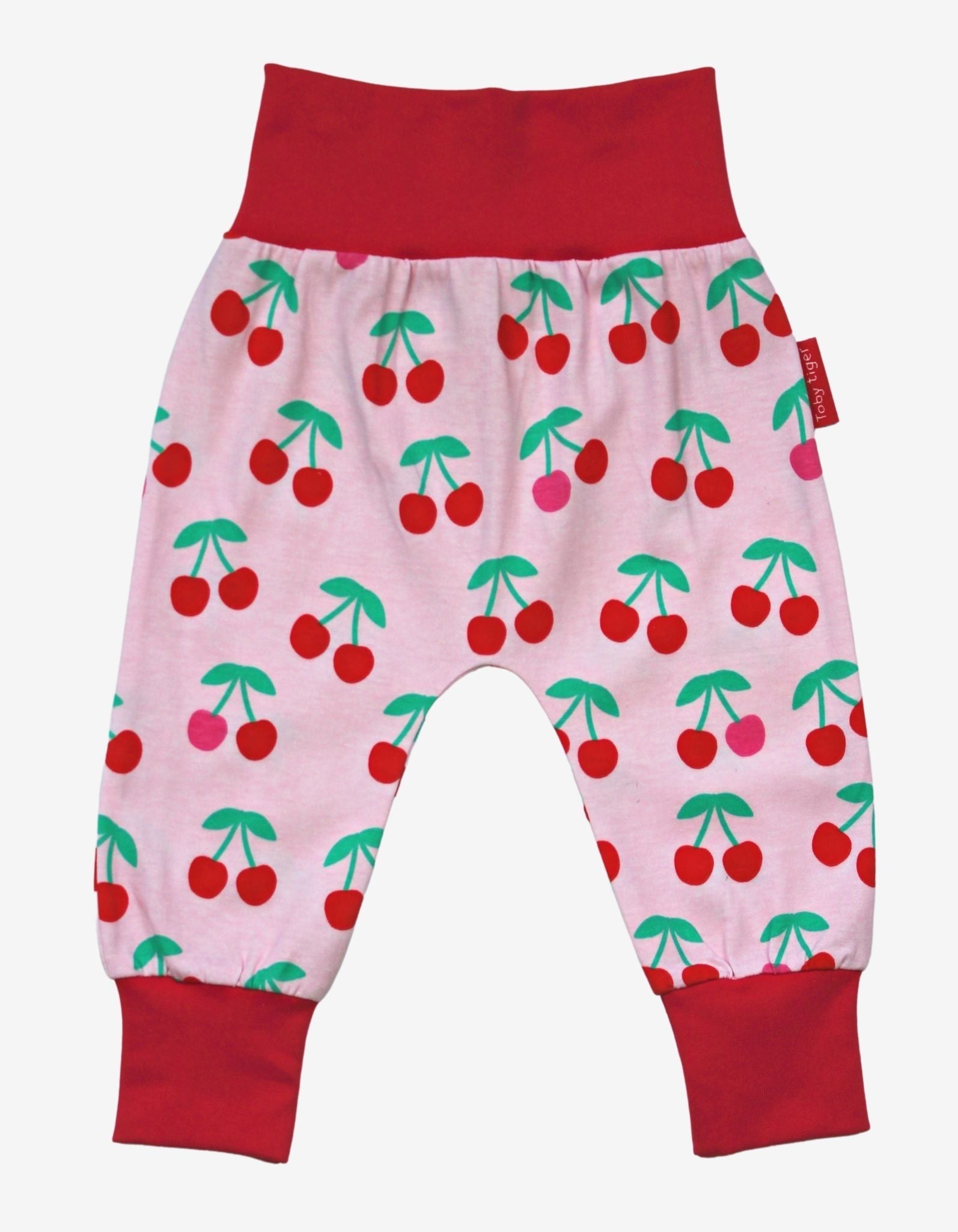 Organic Cherry Print Yoga Pants for Kids