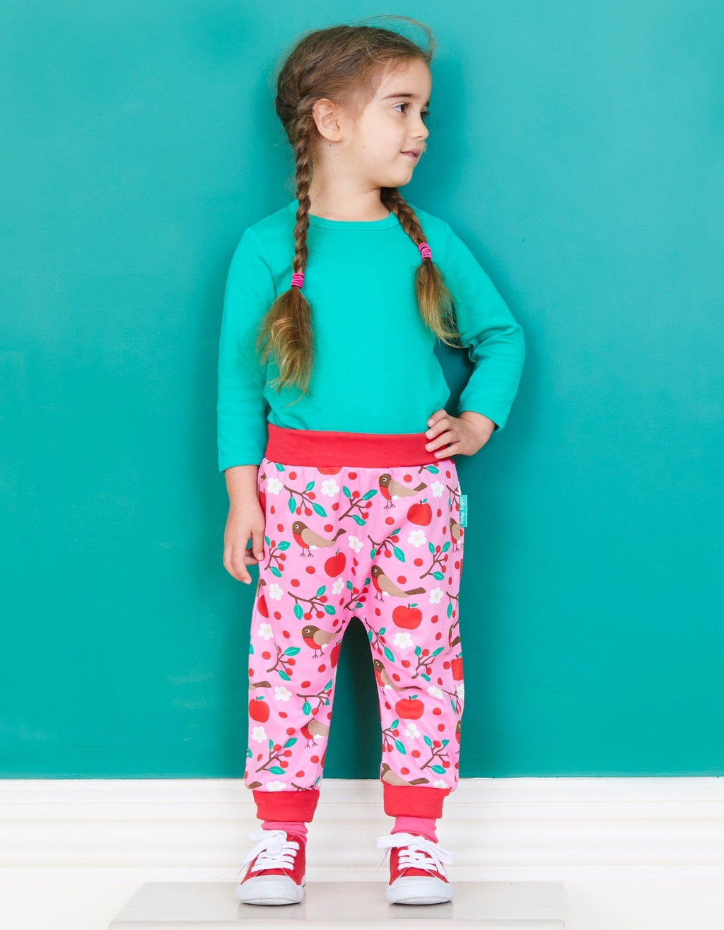 Organic Robin Print Yoga Pants for Kids
