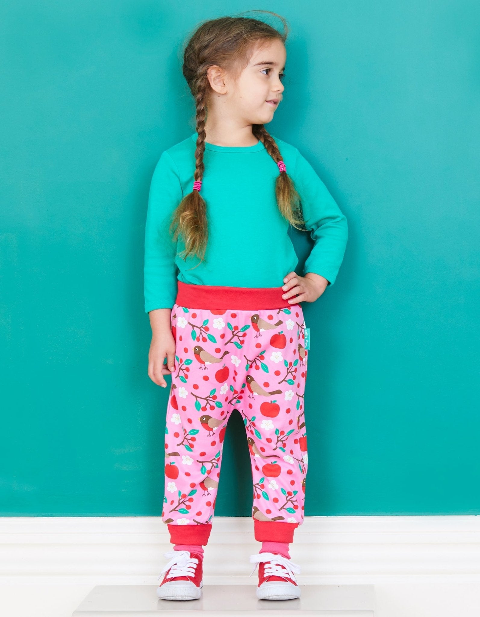 Organic Robin Print Yoga Pants for Kids