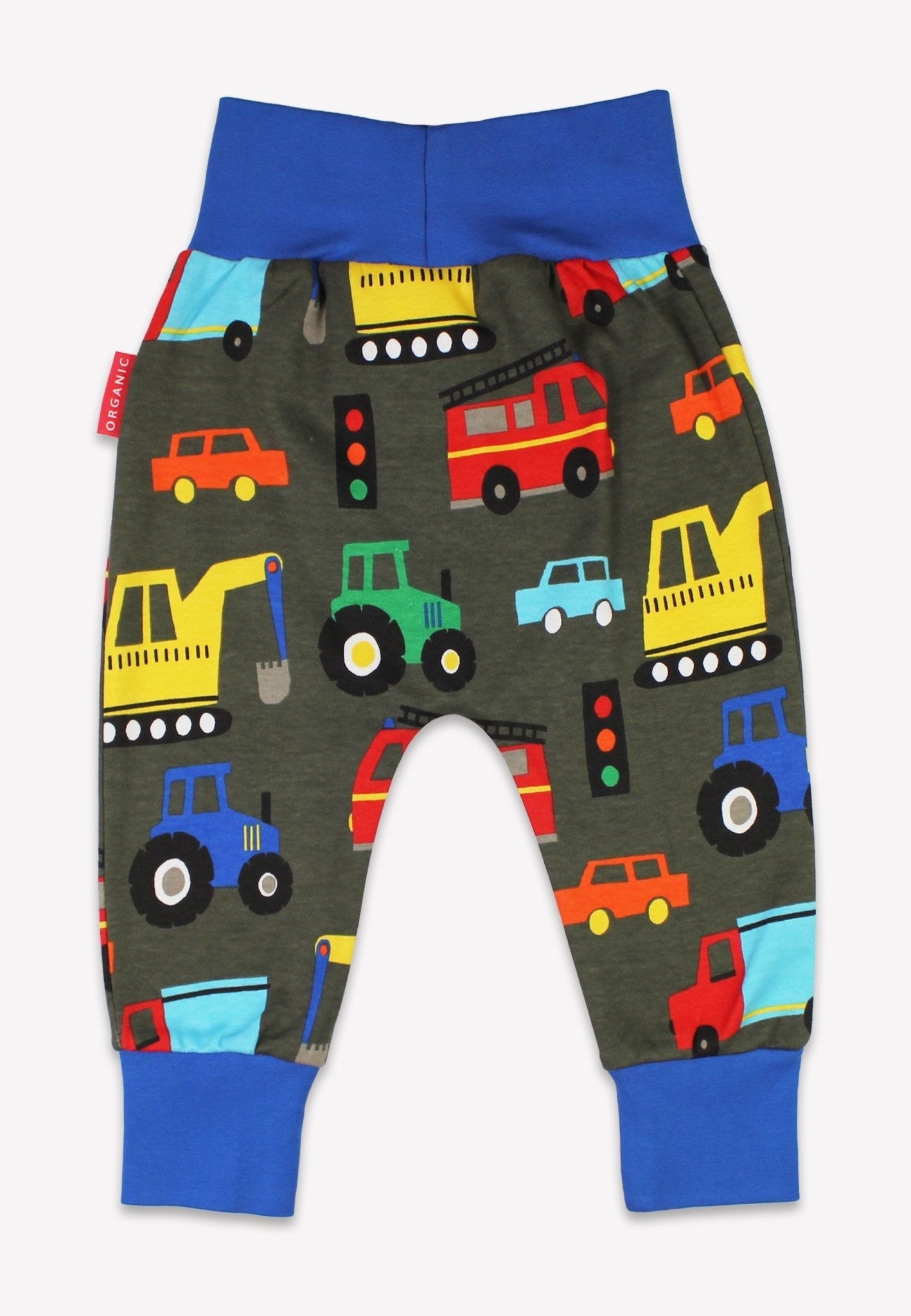 Organic Transport Print Yoga Pants for Kids