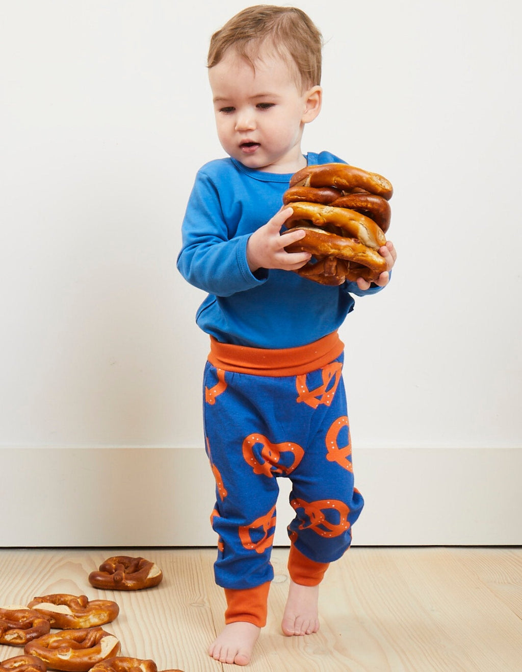Organic Pretzel Print Yoga Pants for Kids