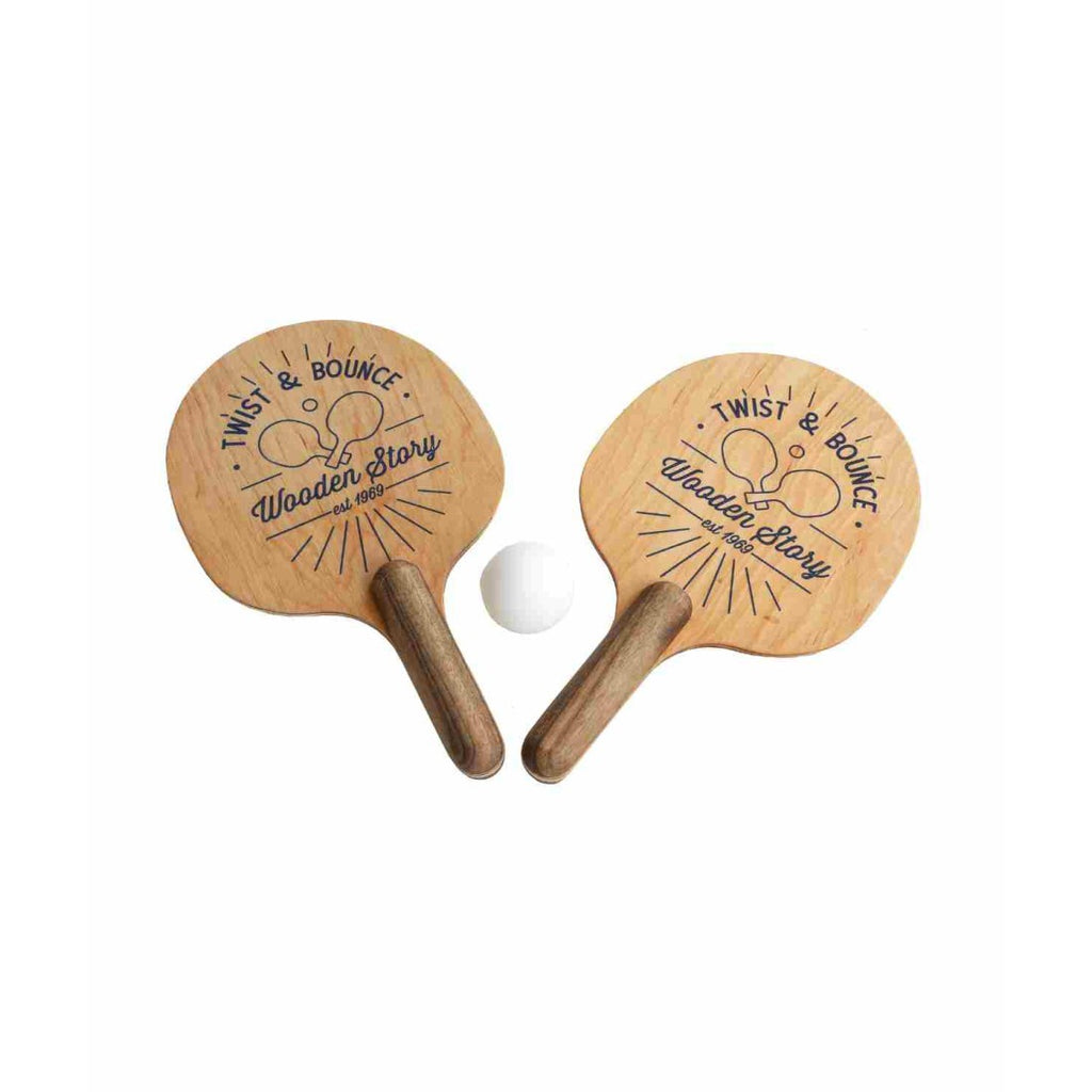 Twist and Bounce Wooden Toy Set - Eco-Friendly & Portable for All Ages Fun by Wooden Story at www.brixbailey.com