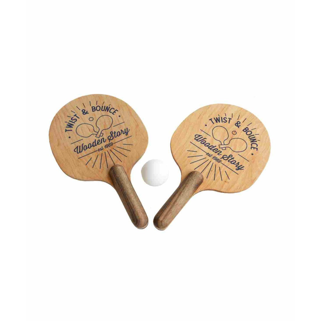 Twist and Bounce Wooden Toy Set - Eco-Friendly & Portable for All Ages Fun by Wooden Story at www.brixbailey.com