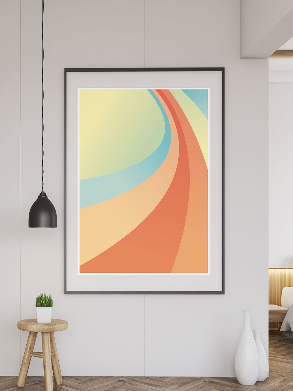 Uber Rainbow Minimal Art Print