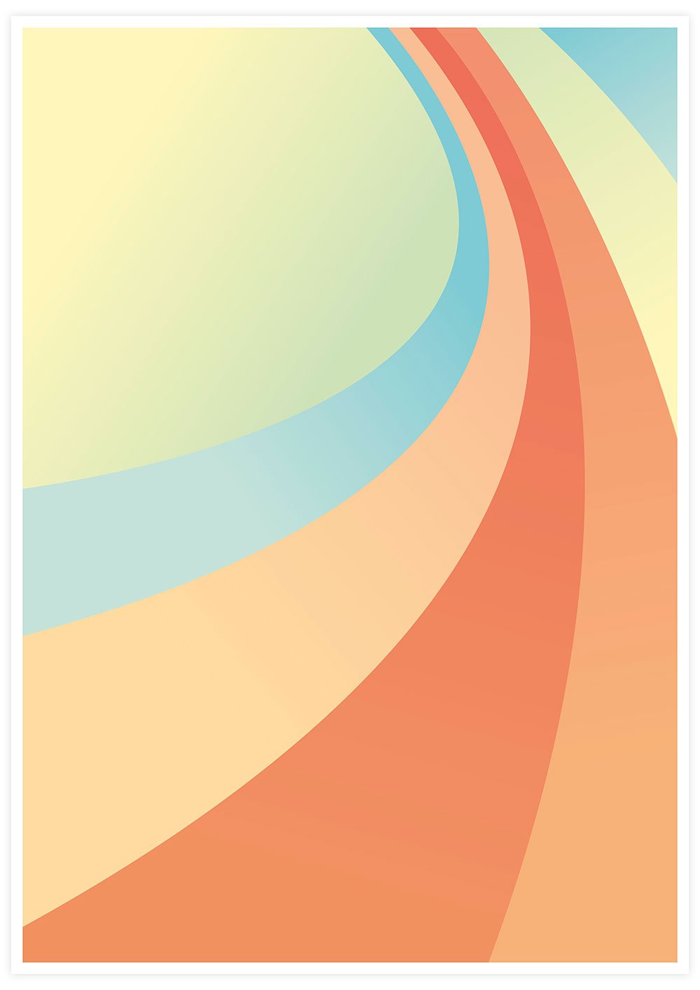 Uber Rainbow Minimal Art Print