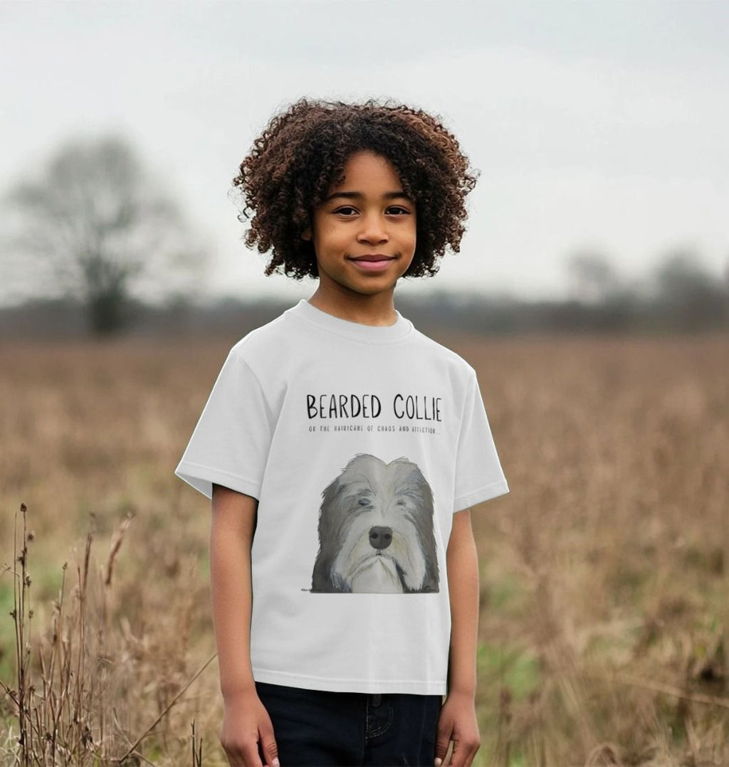 Tiny Hairicane: Bearded Collie Child's T-Shirt of Chaos & Cuddles!