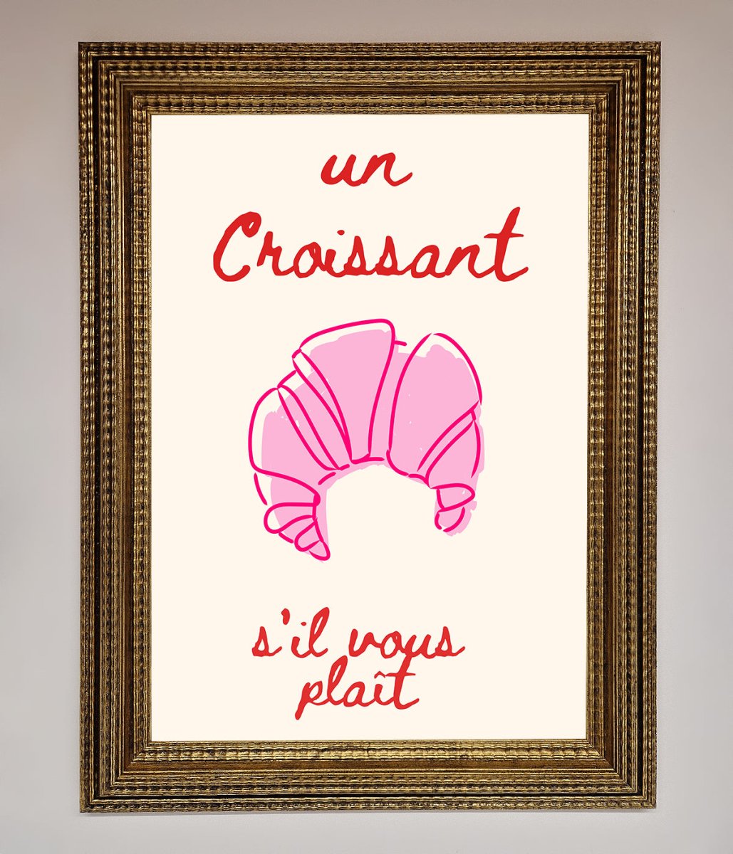 Un Croissant Framed Wall Art