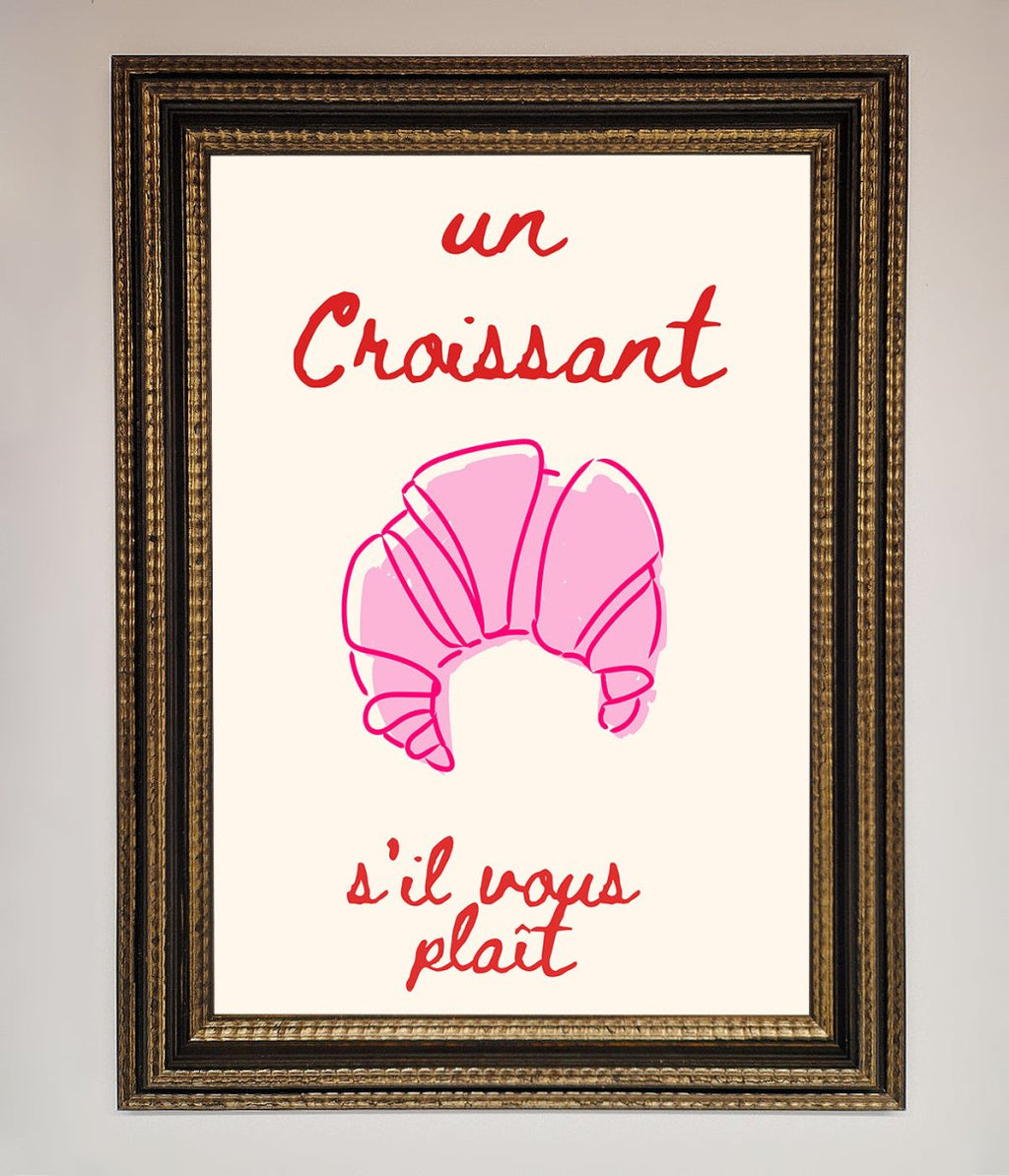 Un Croissant Framed Wall Art
