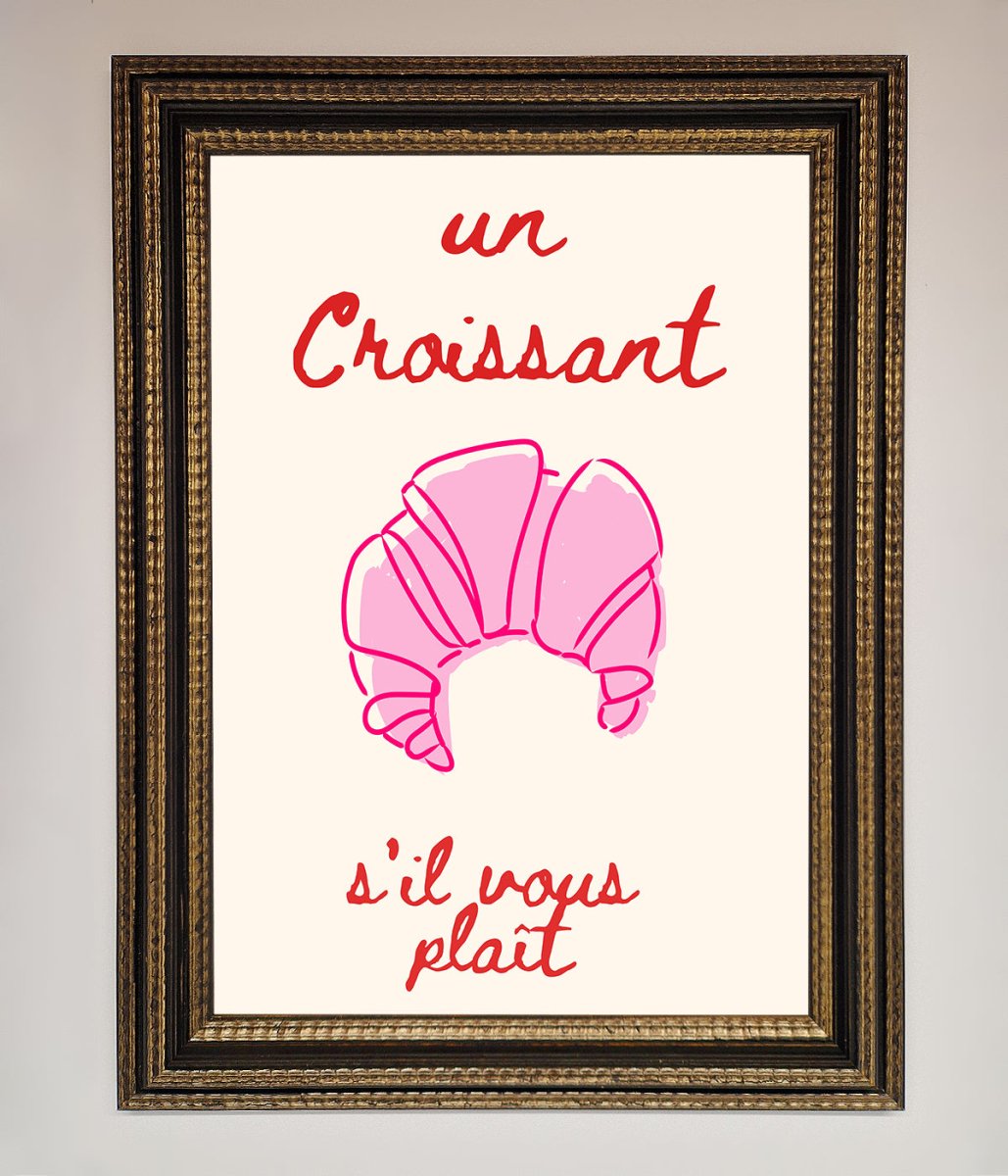 Un Croissant Framed Wall Art