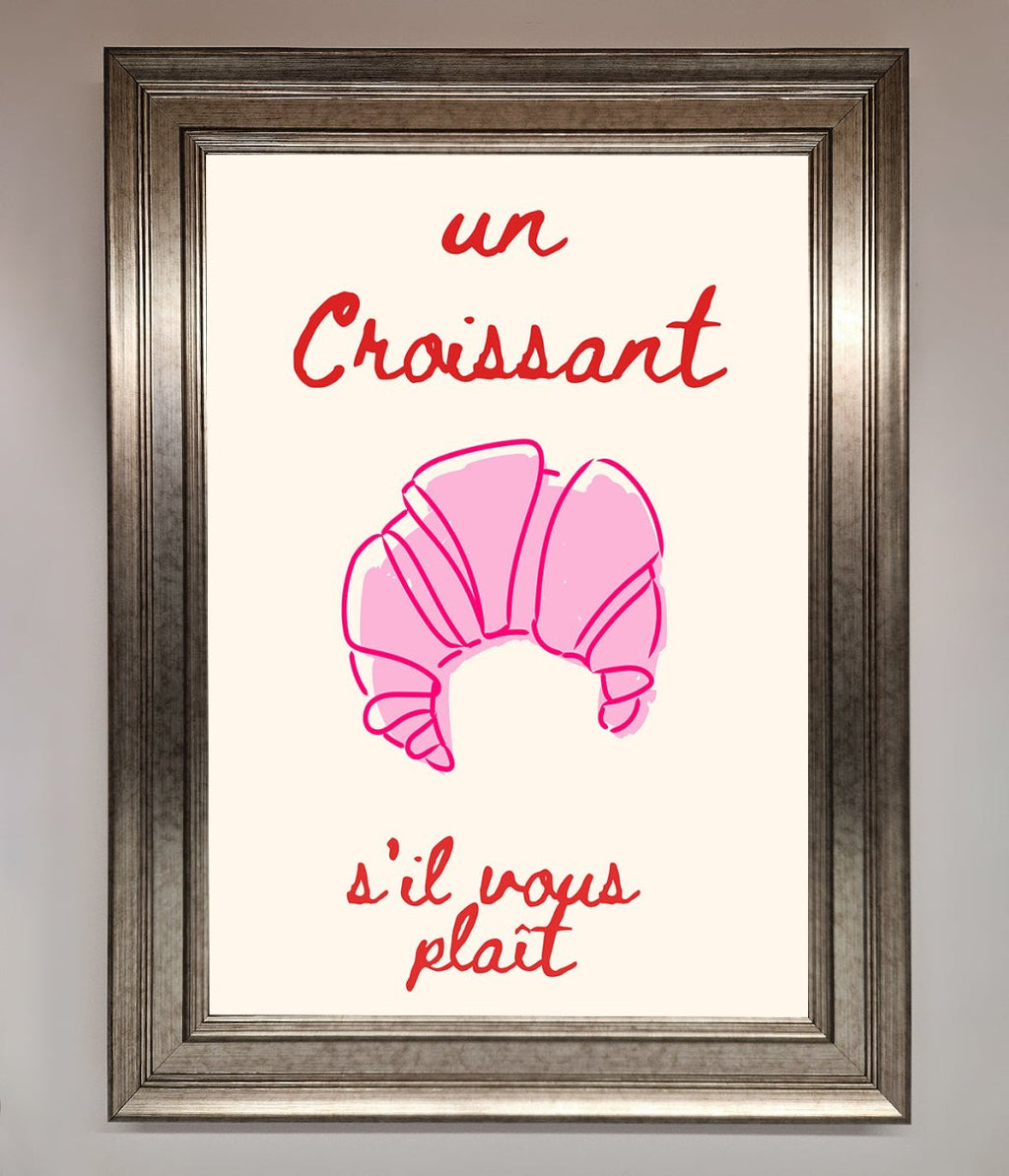 Un Croissant Framed Wall Art