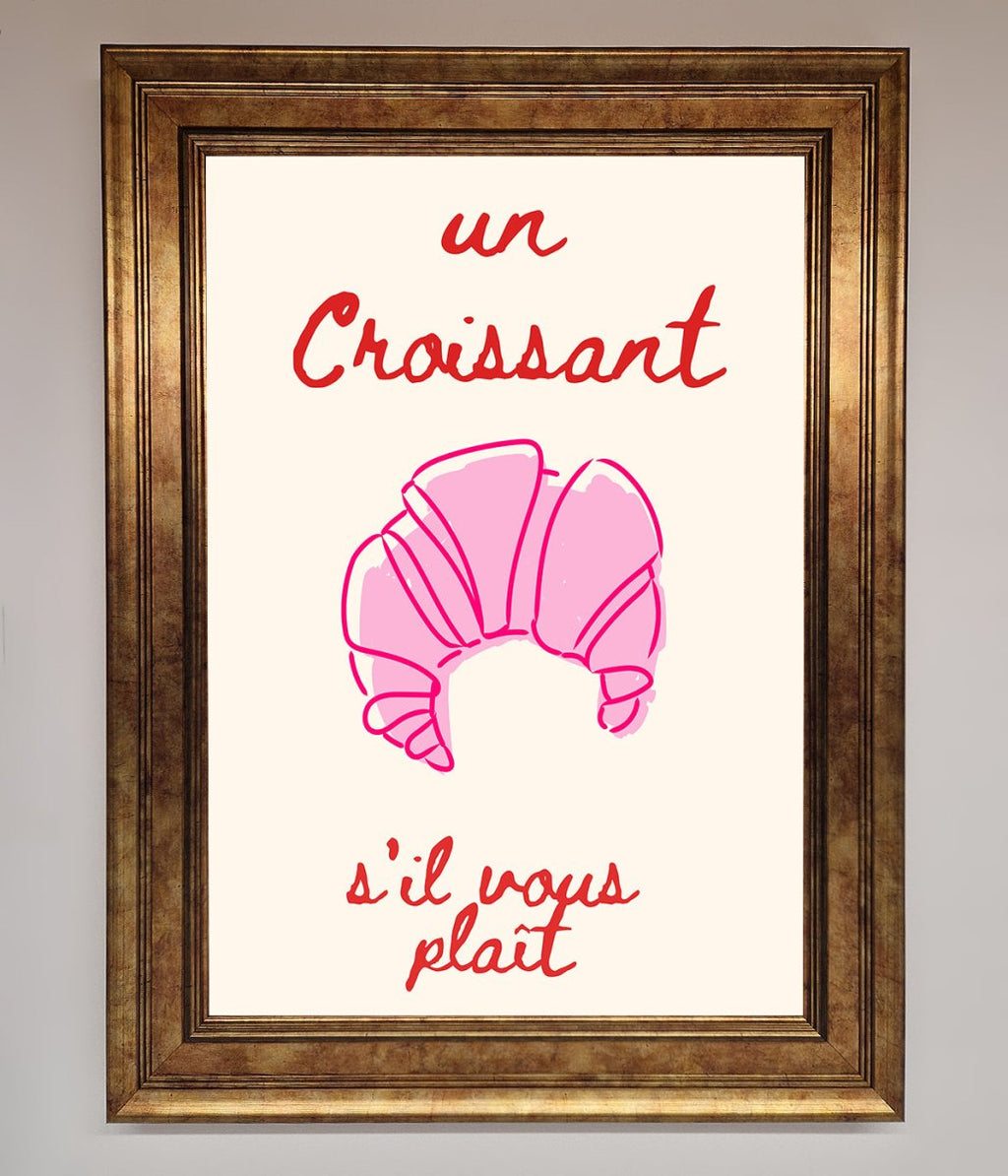 Un Croissant Framed Wall Art