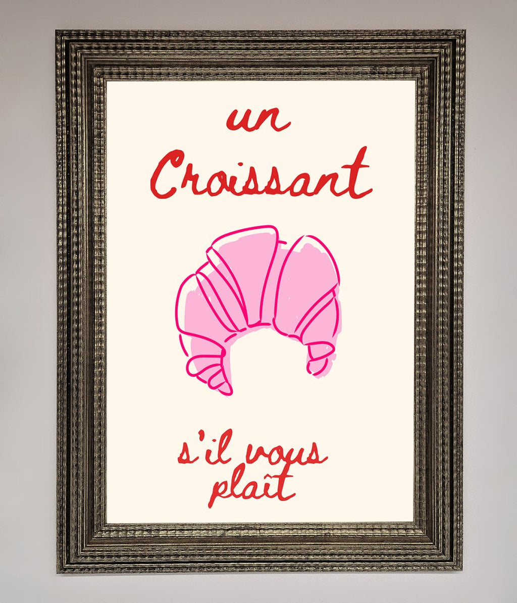 Un Croissant Framed Wall Art