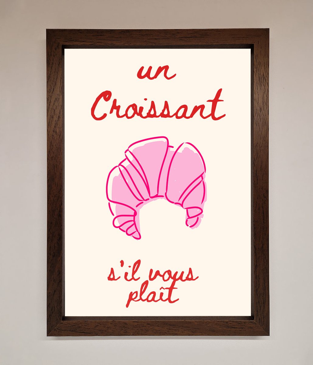 Un Croissant Framed Wall Art