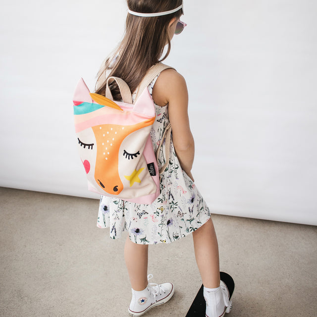 Kids' MUNI Backpack – Unicorn Design & Waterproof Durability by Muni at brixbailey.com