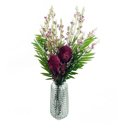 70cm Purple Globe Thistle Artificial Flower Stem