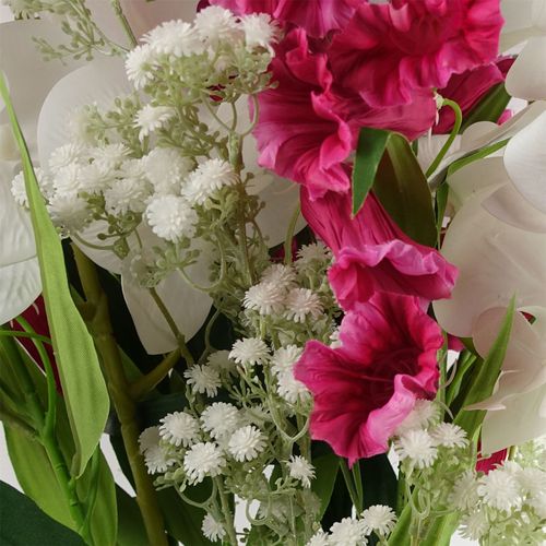 100cm Trumpet Artificial Flower Stem in Fuchsia Pink