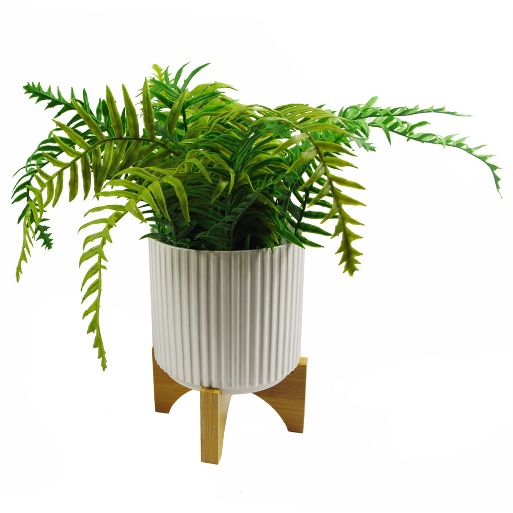 Ceramic Mini Desktop Planters with Charming Leaf and Pattern Designs