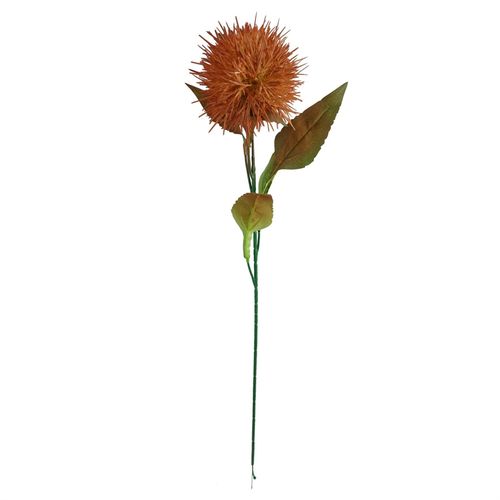 Pack of 6 Yellow Globe Thistle Artificial Flower Stems 70cm