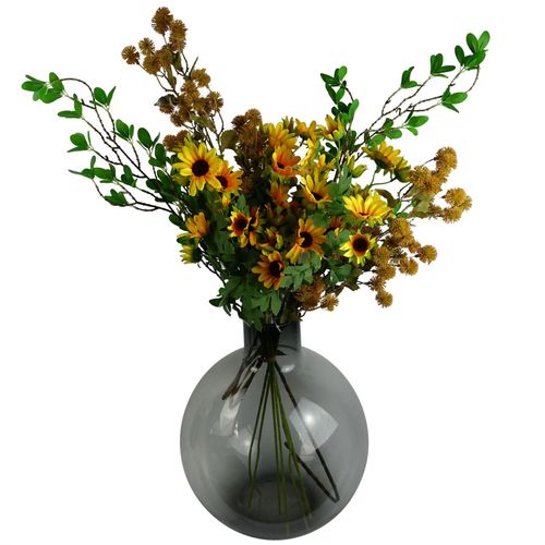Pack of 6 Yellow Daisy Flower Sprays 70cm