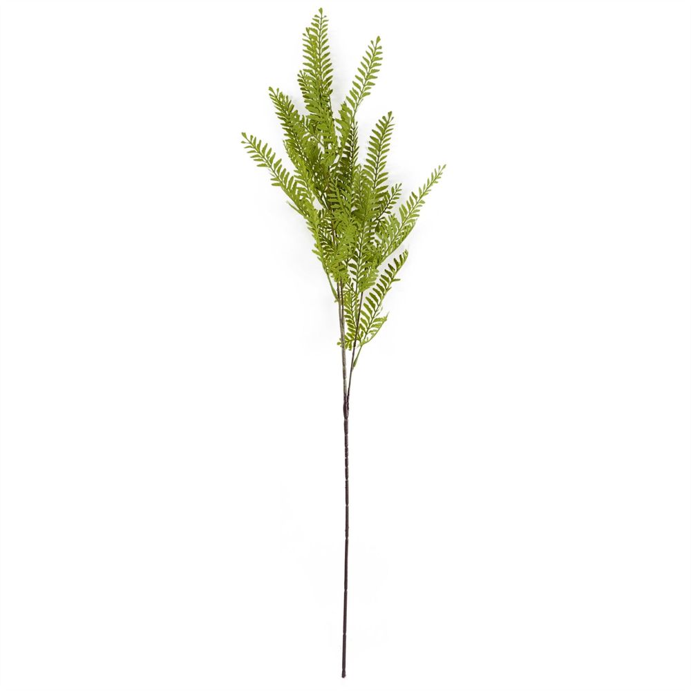 70cm Red Lily Display Silver Glass Vase with Fern and Berry Spray