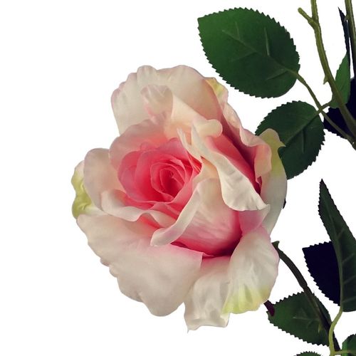 Pack of 6 Artificial Pink Rose Stems 80cm with 18 Flowers