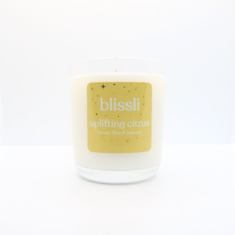 Uplifting Citrus Lemon Lime and Jasmine Soy Candle 220g