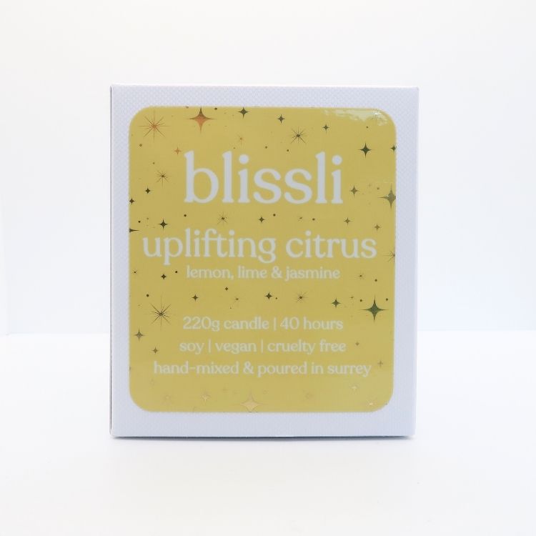 Uplifting Citrus Lemon Lime and Jasmine Soy Candle 220g