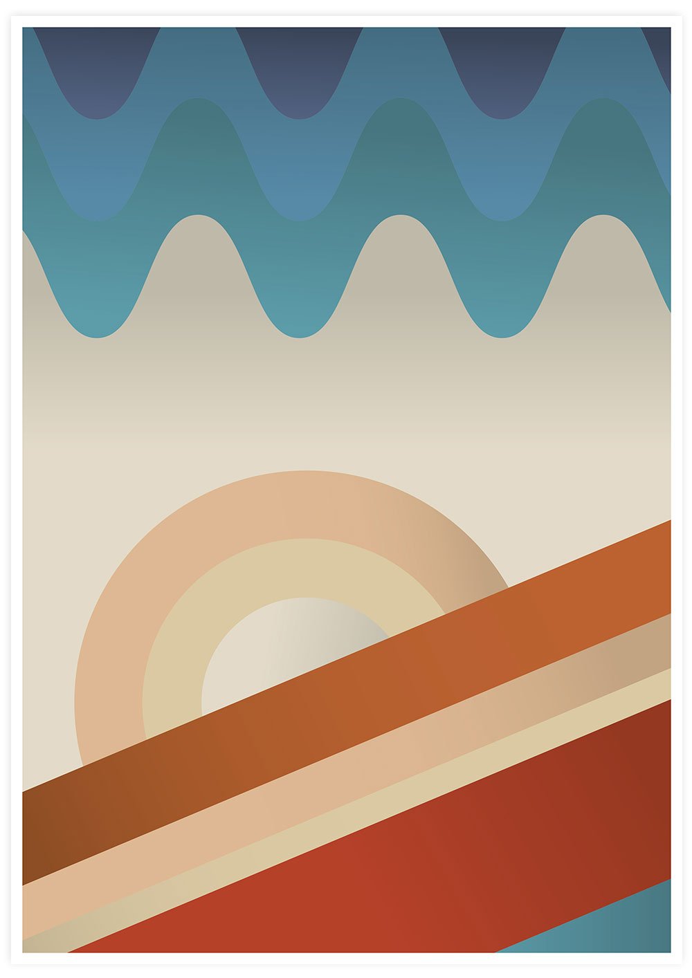 Upside Down Retro Art Print